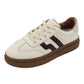 Drilleys - Ladies Trainers Cream, Brown, Burgundy (3989)