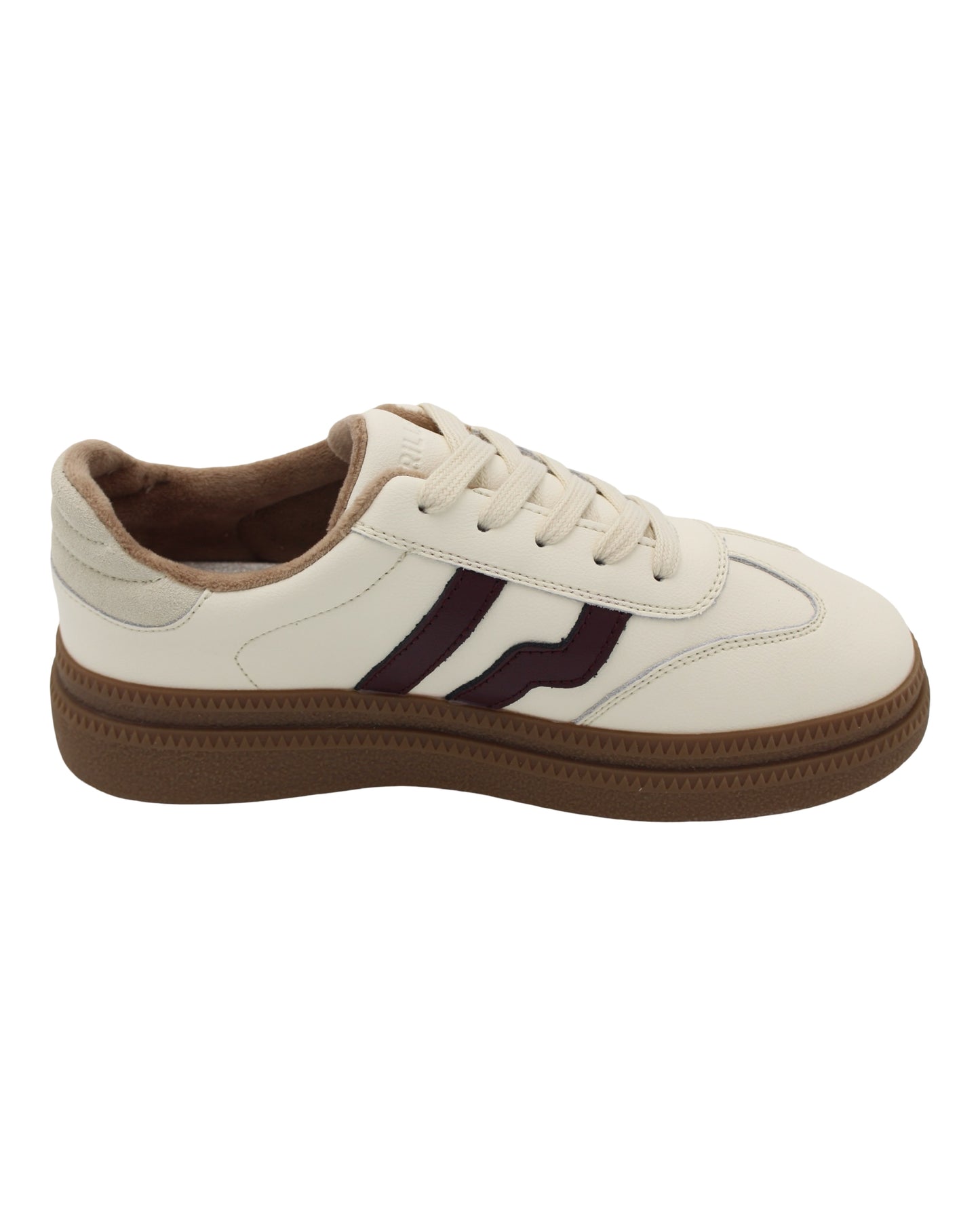 Drilleys - Ladies Trainers Cream, Brown, Burgundy (3989)