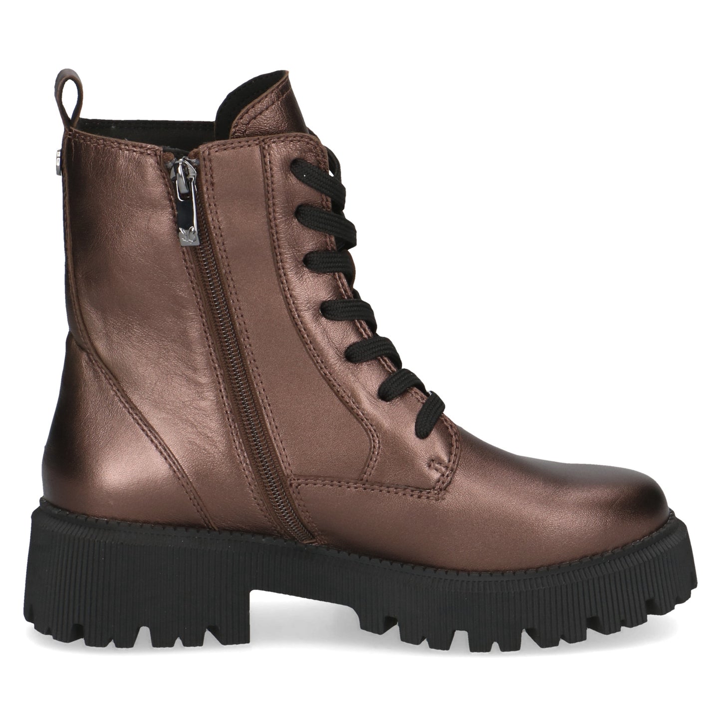 Caprice - Ladies Ankle Boots Dark Brown Metallic (3998)