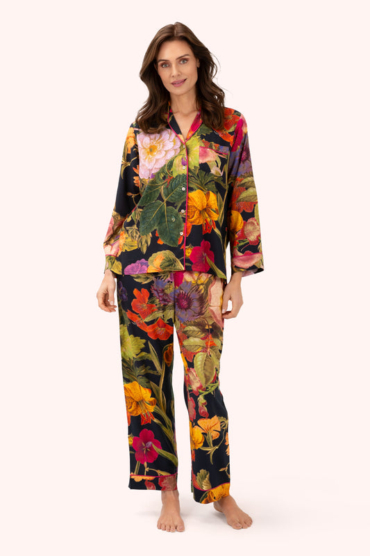 Powder Design Ltd - Size Large Midnight Posy Pyjamas (4036)