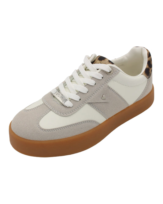 Lloyd & Pryce For Her - Ladies Trainers White, Grey, Leopard (4058)