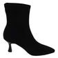 Miss Elastic - Ladies Ankle Boots Black (4060)