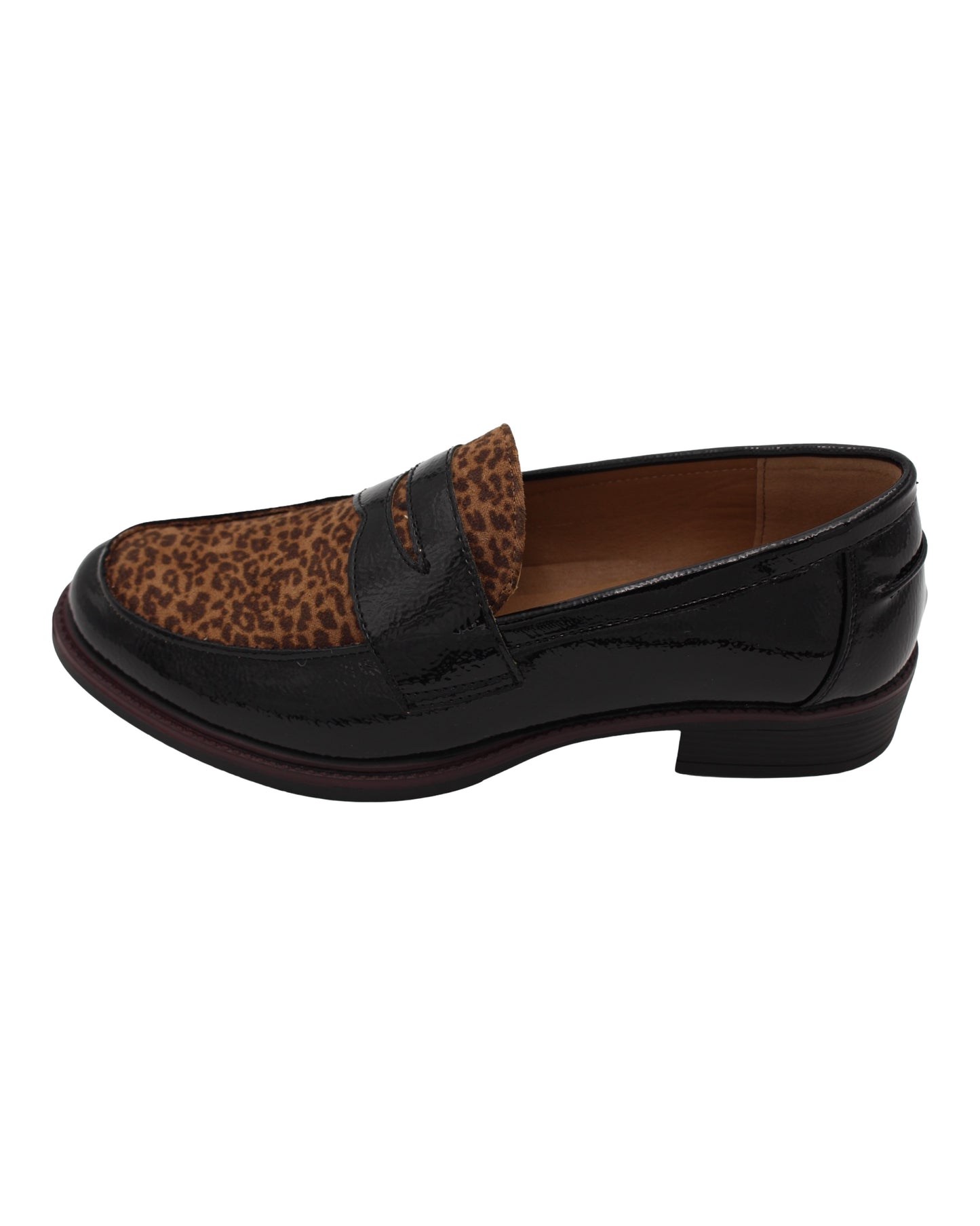 Lunar - Ladies Loafers Black, Leopard (4062)