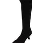 Miss Elastic - Ladies Long Boots Black (4069)