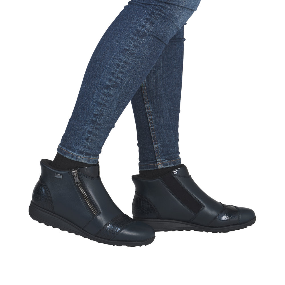 Rieker - Ladies Ankle Boots Navy (4076)