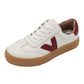 Drilleys - Ladies Trainers White, Maroon (4077)