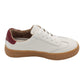 Drilleys - Ladies Trainers White, Maroon (4077)