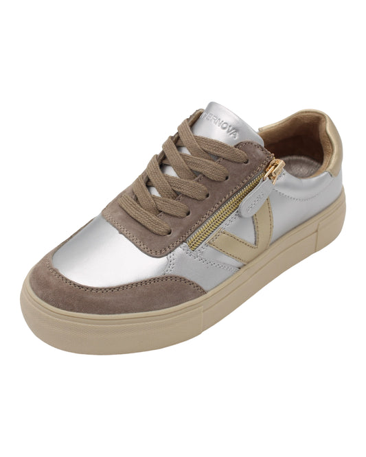 Drilleys - Ladies Trainers Silver, Gold (4078)