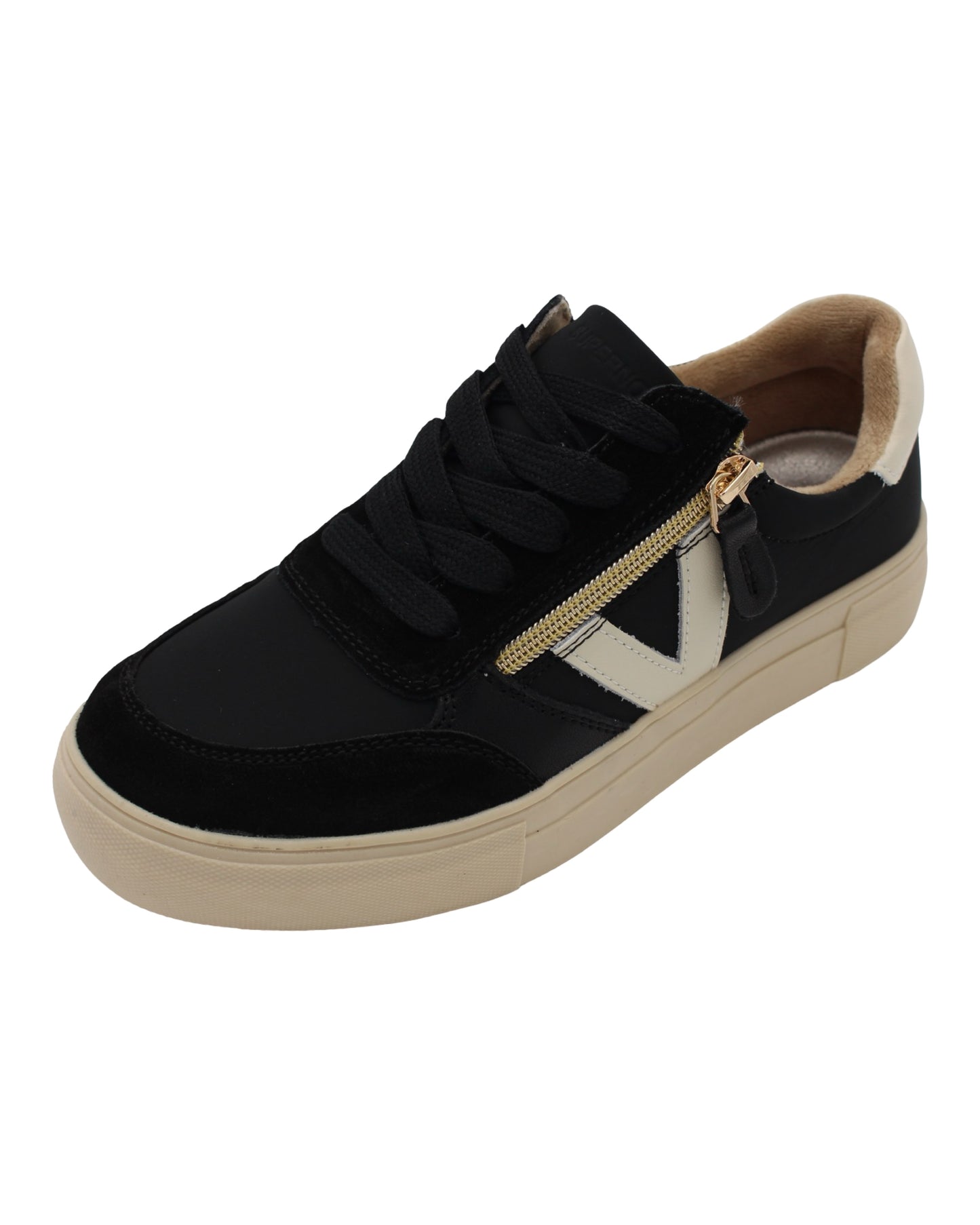 Drilleys - Ladies Trainers Black, Cream (4080)
