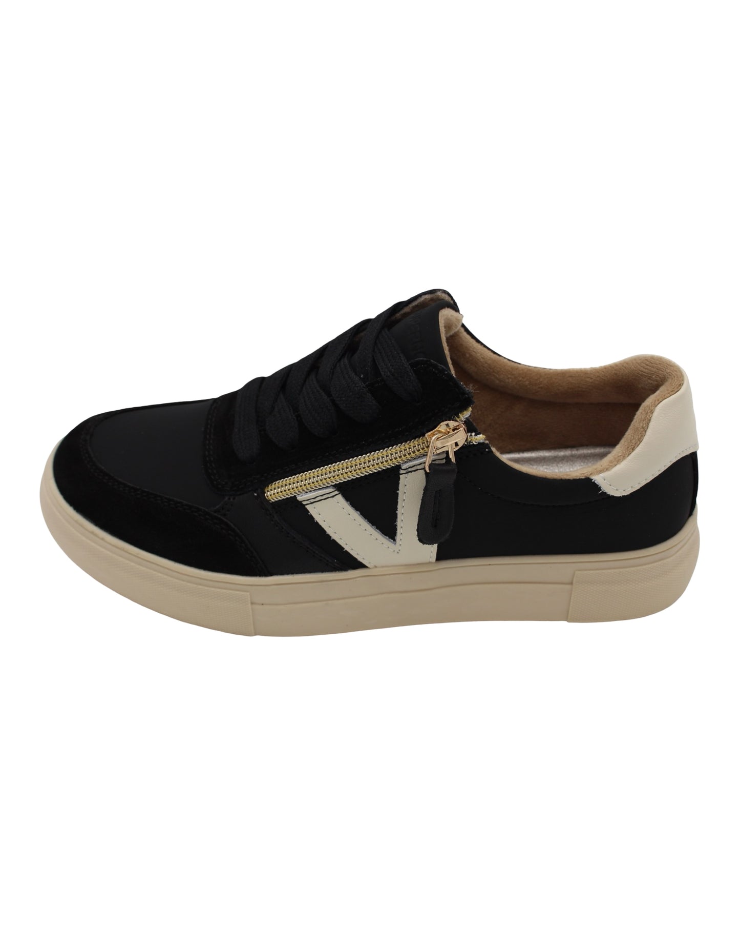 Drilleys - Ladies Trainers Black, Cream (4080)