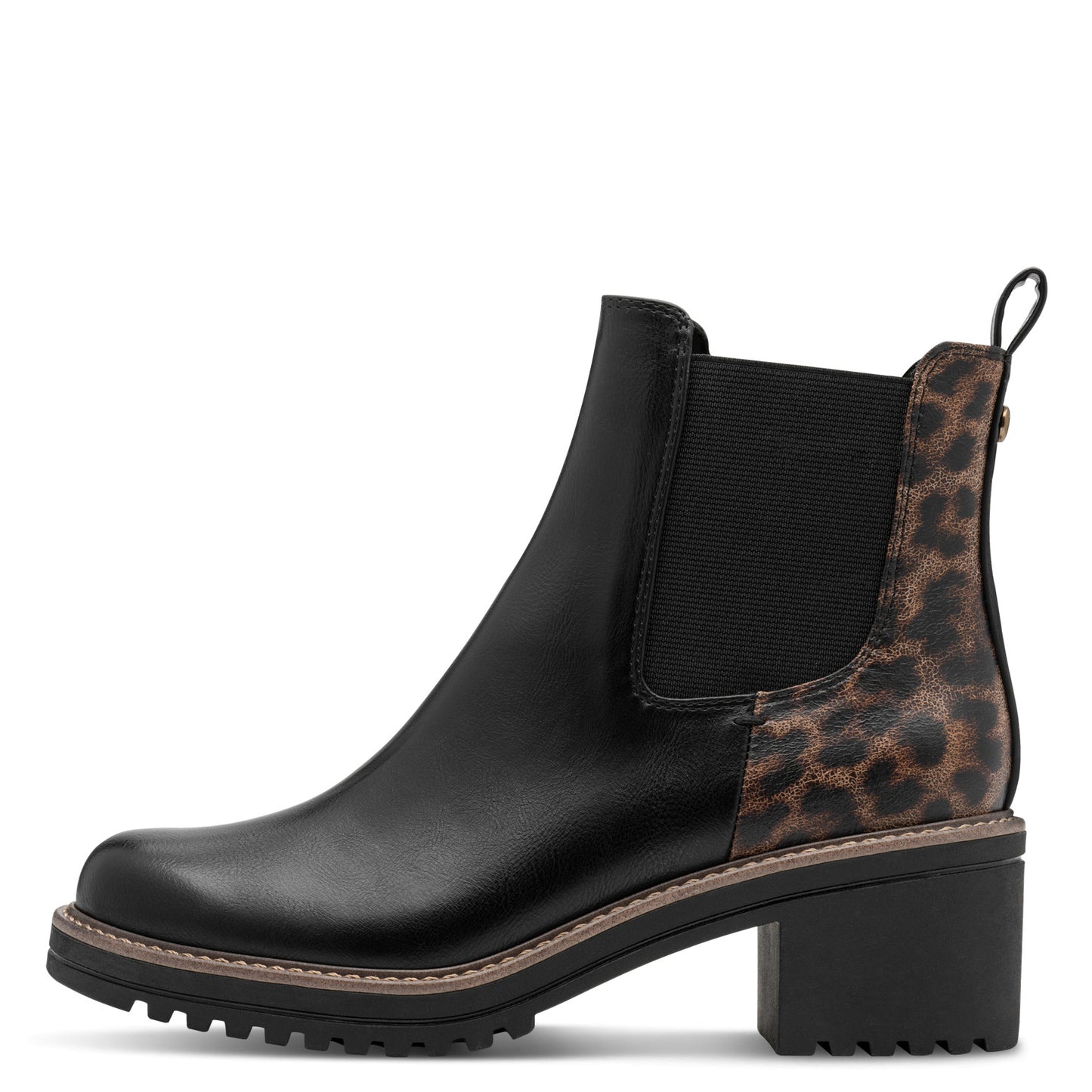 Marco Tozzi - Ladies Ankle Boots Black, Leopard (4088)