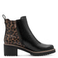 Marco Tozzi - Ladies Ankle Boots Black, Leopard (4088)