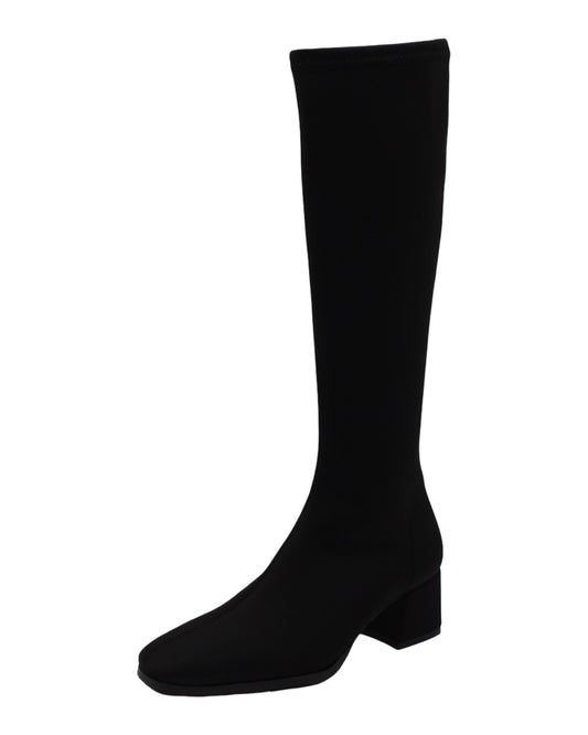 Miss Elastic - Ladies Long Boots Black (4102)