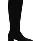 Miss Elastic - Ladies Long Boots Black (4102)