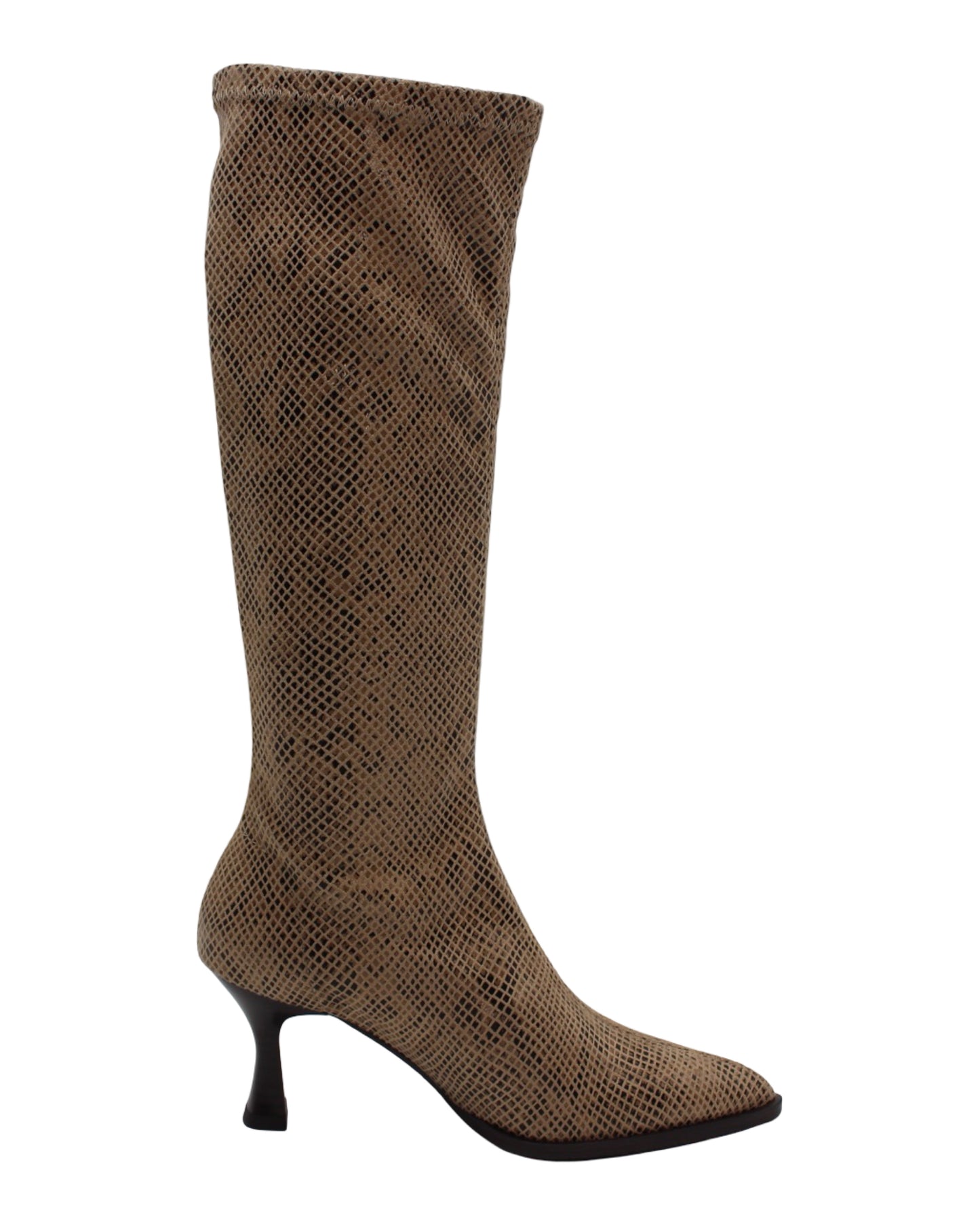 Miss Elastic - Ladies Long Boots Snake Print (4103)