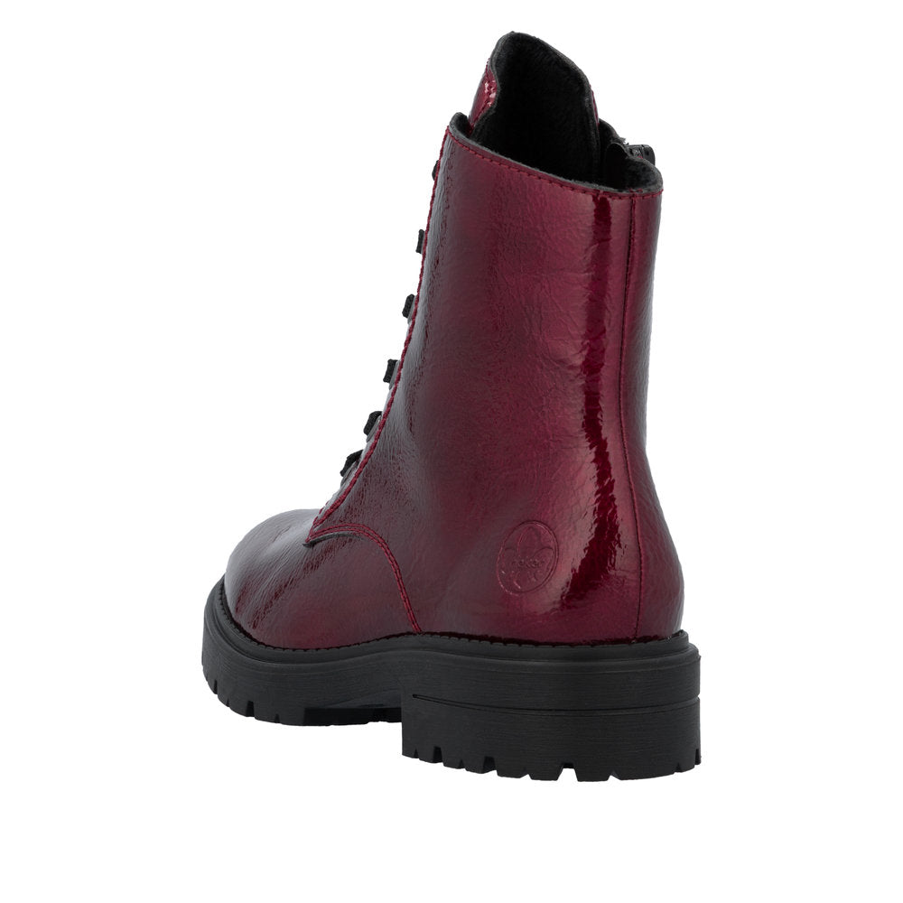 Rieker - Ladies Ankle Boots Metallic Red (4183)