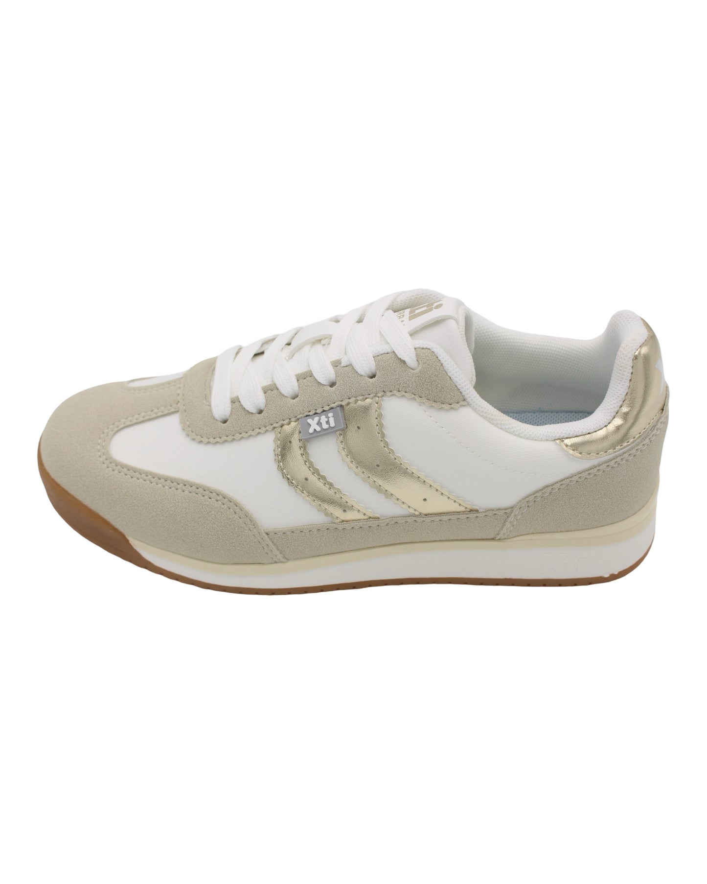 Xti - Ladies Trainers White, Cream, Gold (4305)