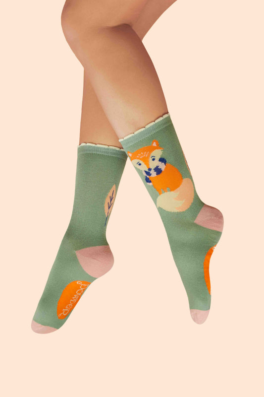 Powder Design Ltd - Accessories  Socks Cosy Fox Sage (3230)