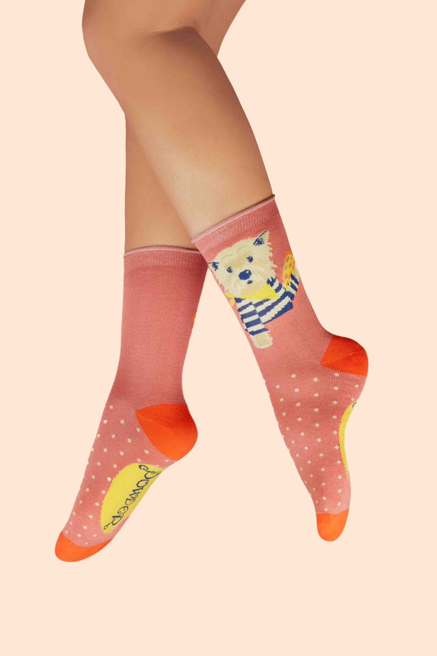 Powder Design Ltd - Accessories  Socks Puppy Pizza Lover Coral (3234)