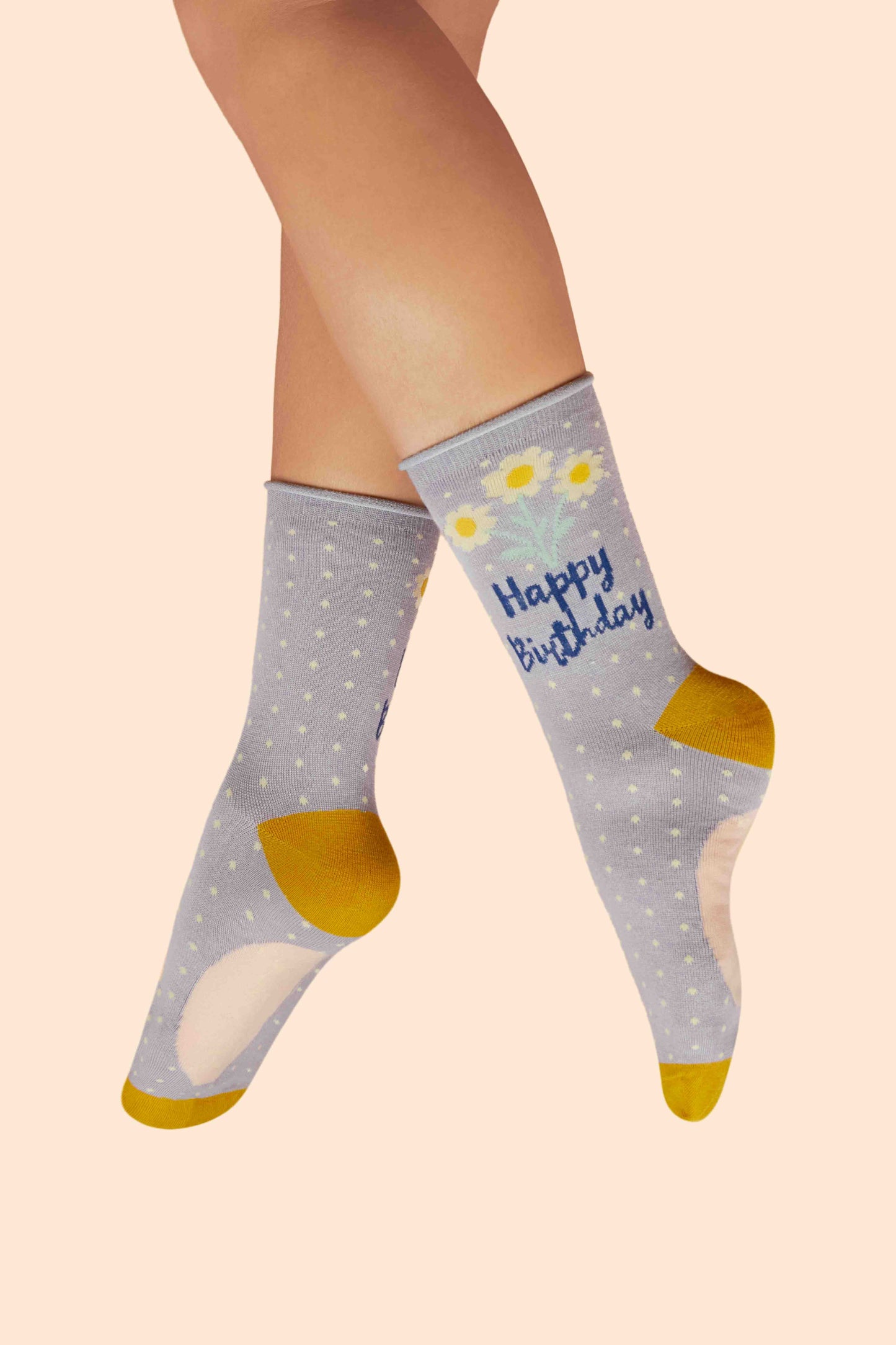 Powder Design Ltd - Accessories  Socks Happy Birthday Daisies Lilac (3352)