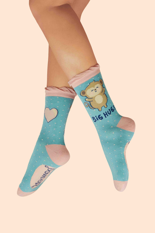 Powder Design Ltd - Accessories  Socks Huggy Monkey Aqua (3357)