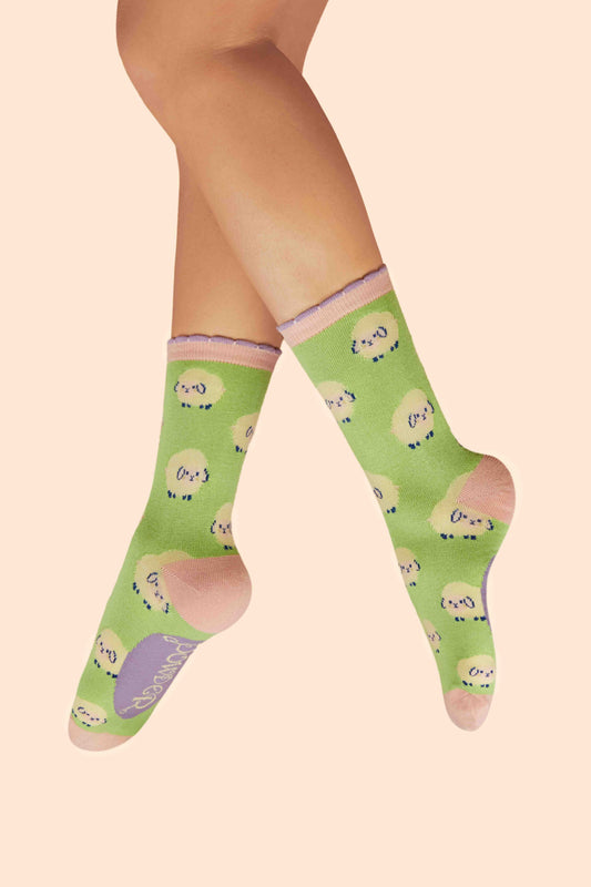 Powder Design Ltd - Accessories  Socks Marshmallow Sheep Mint (3360)