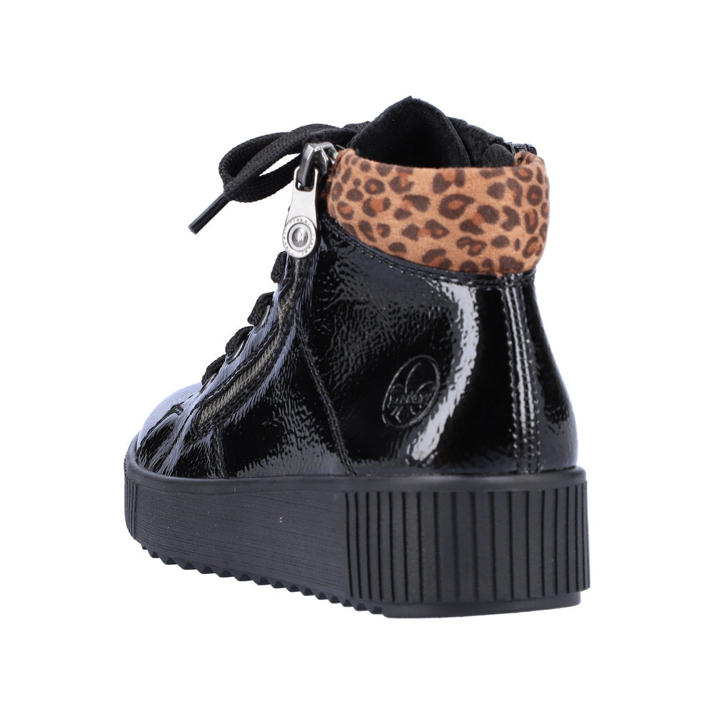 Rieker Ankle Boots  Black/Leopard Trim