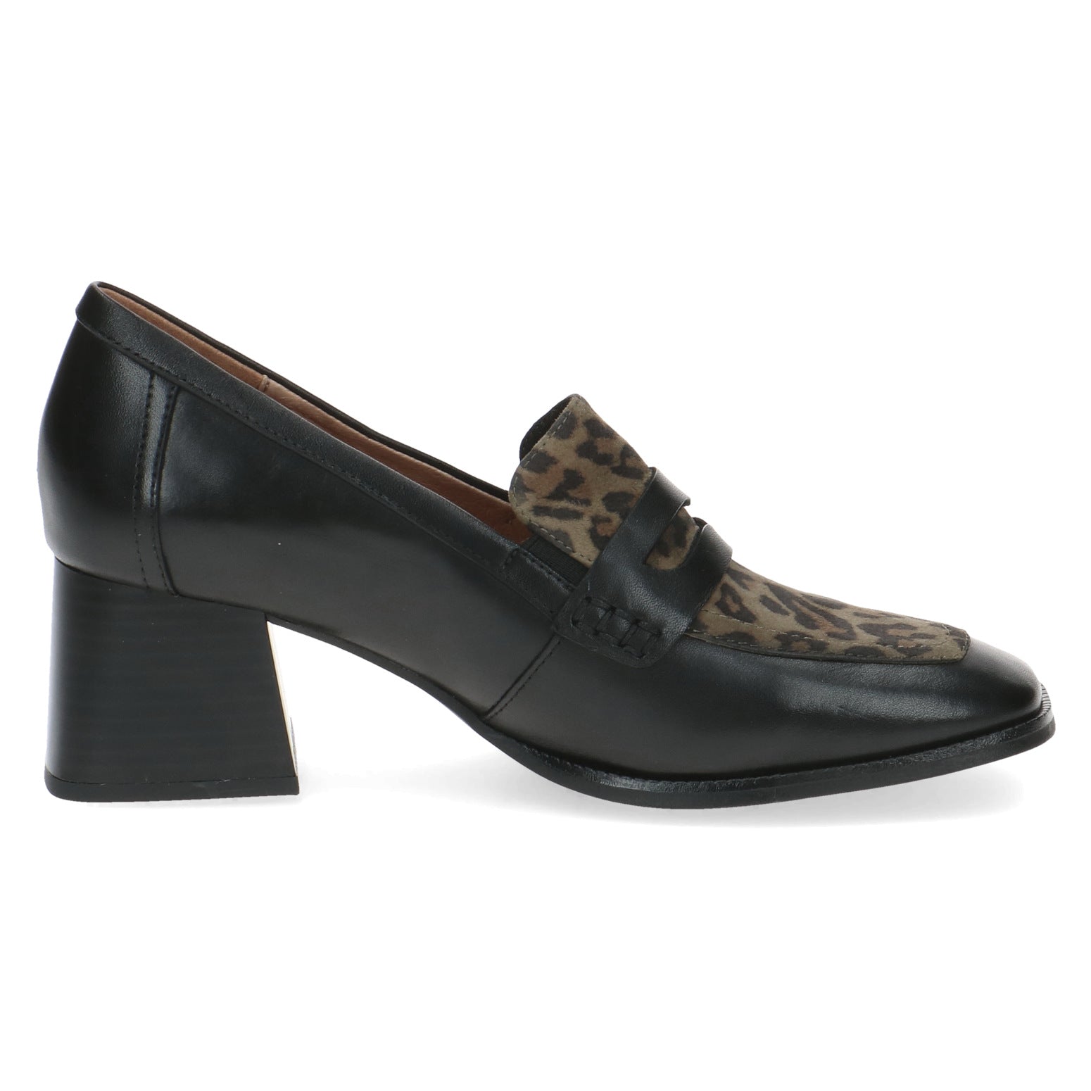 Black 2024 leopard loafers