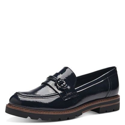 Marco Tozzi Loafers  Navy Patent