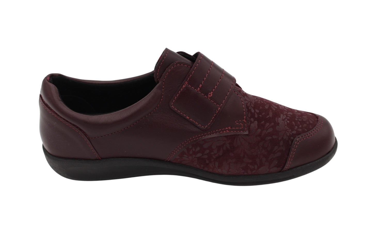 DB Shoes Shoes  Burgundy leather flower