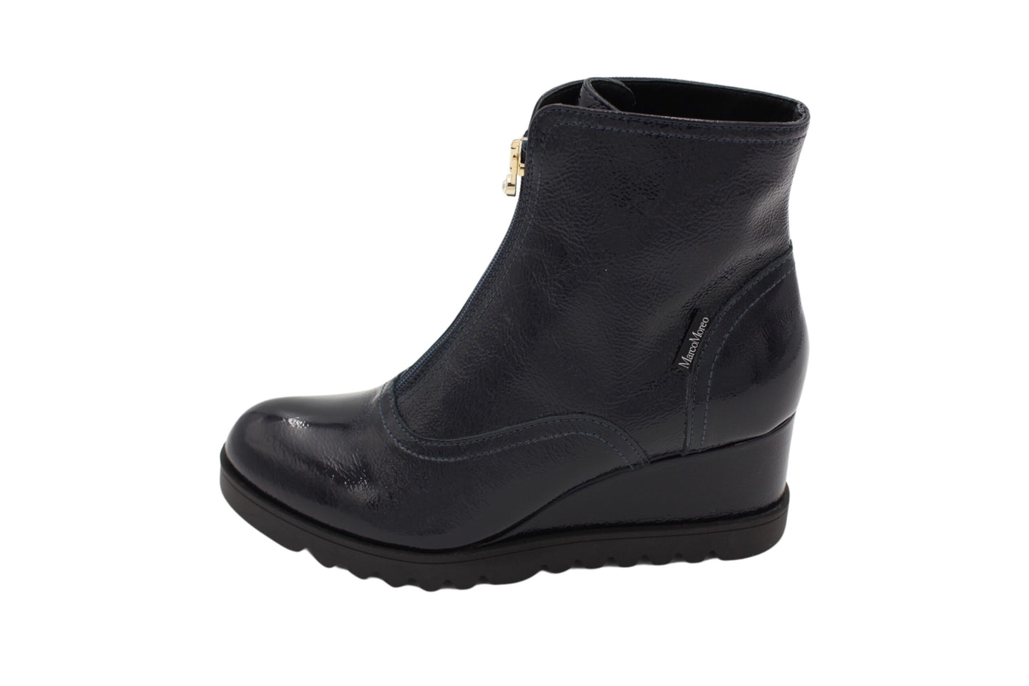 Marco Moreo Ankle Boots  Navy Patent
